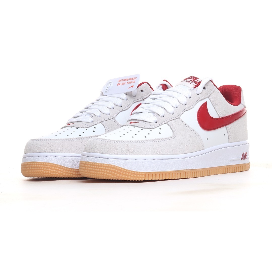 nike air force 1 - Blanco Rojo Gris