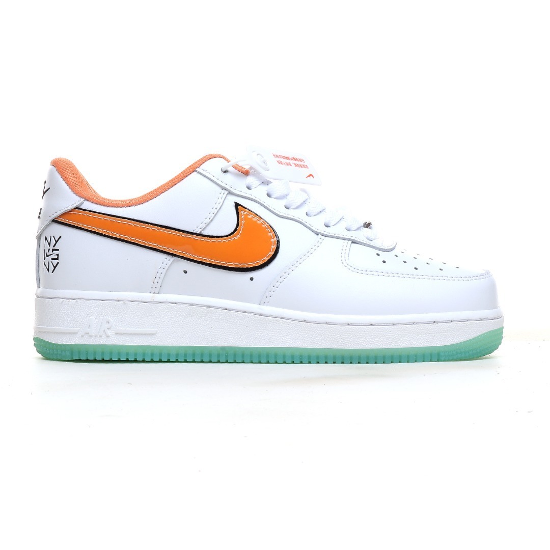 nike air force 1 - Blanco Naranjo Menta