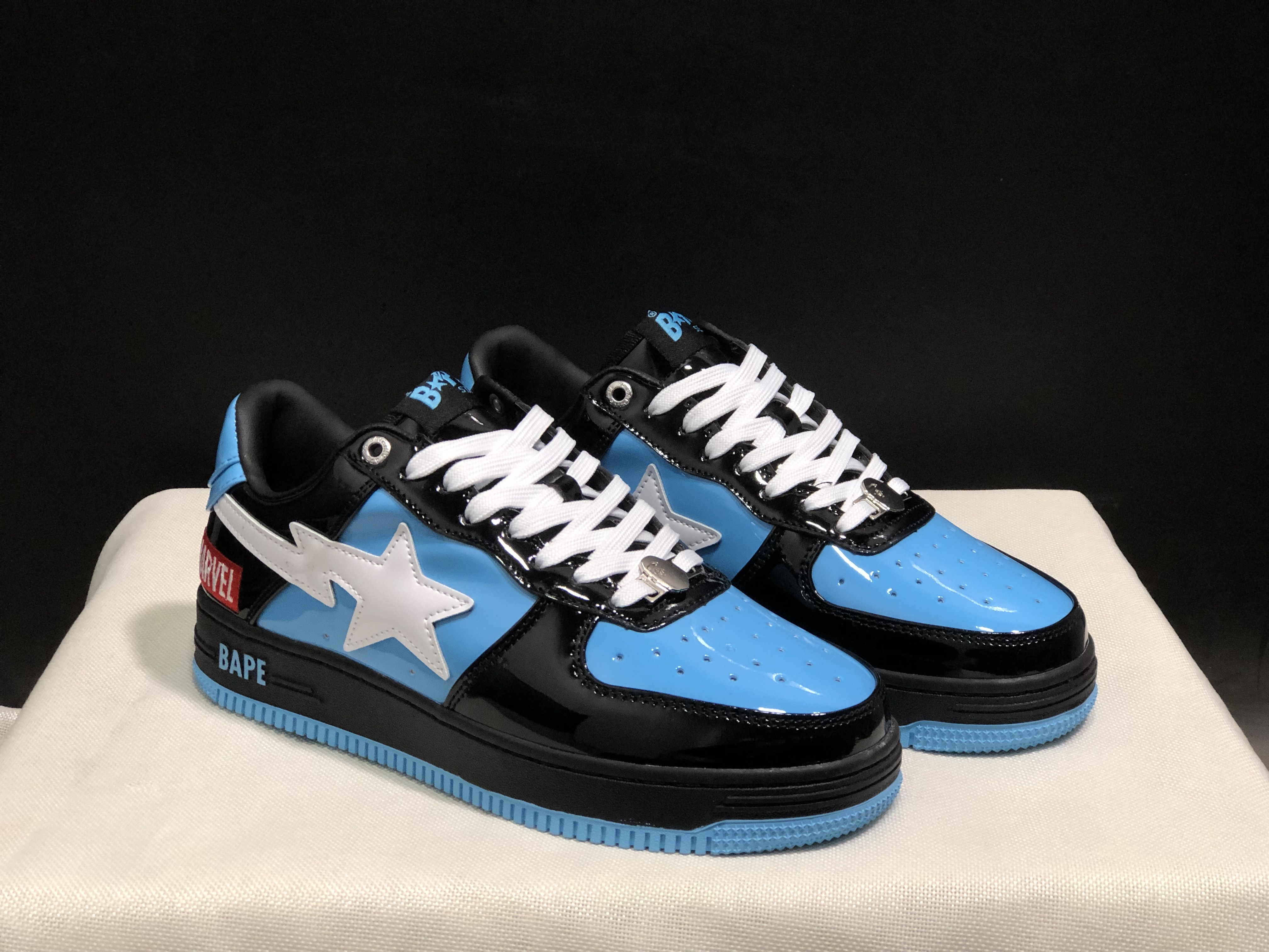 bape sta - Negro Celeste