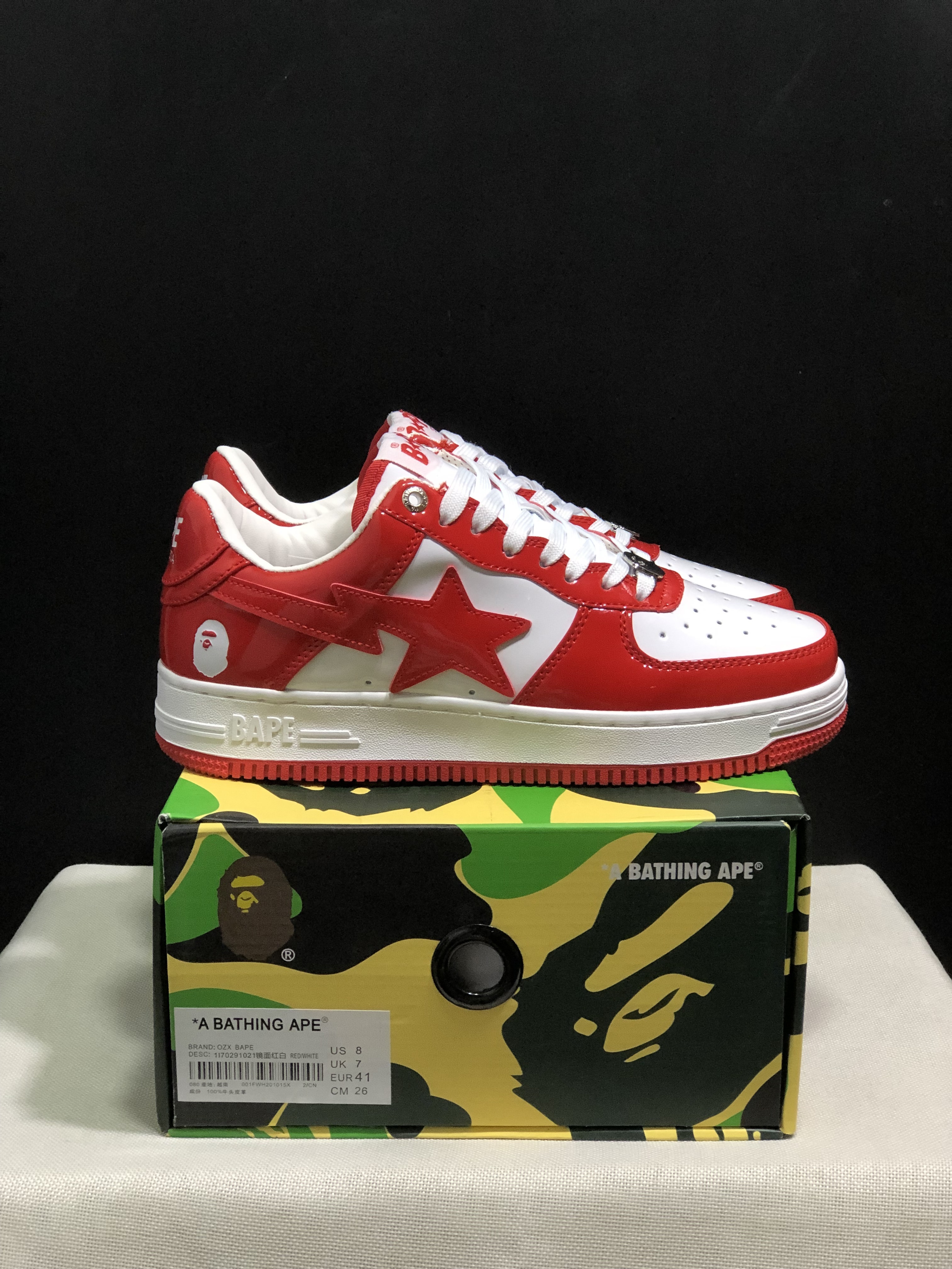 bape sta - Rojo Blanco