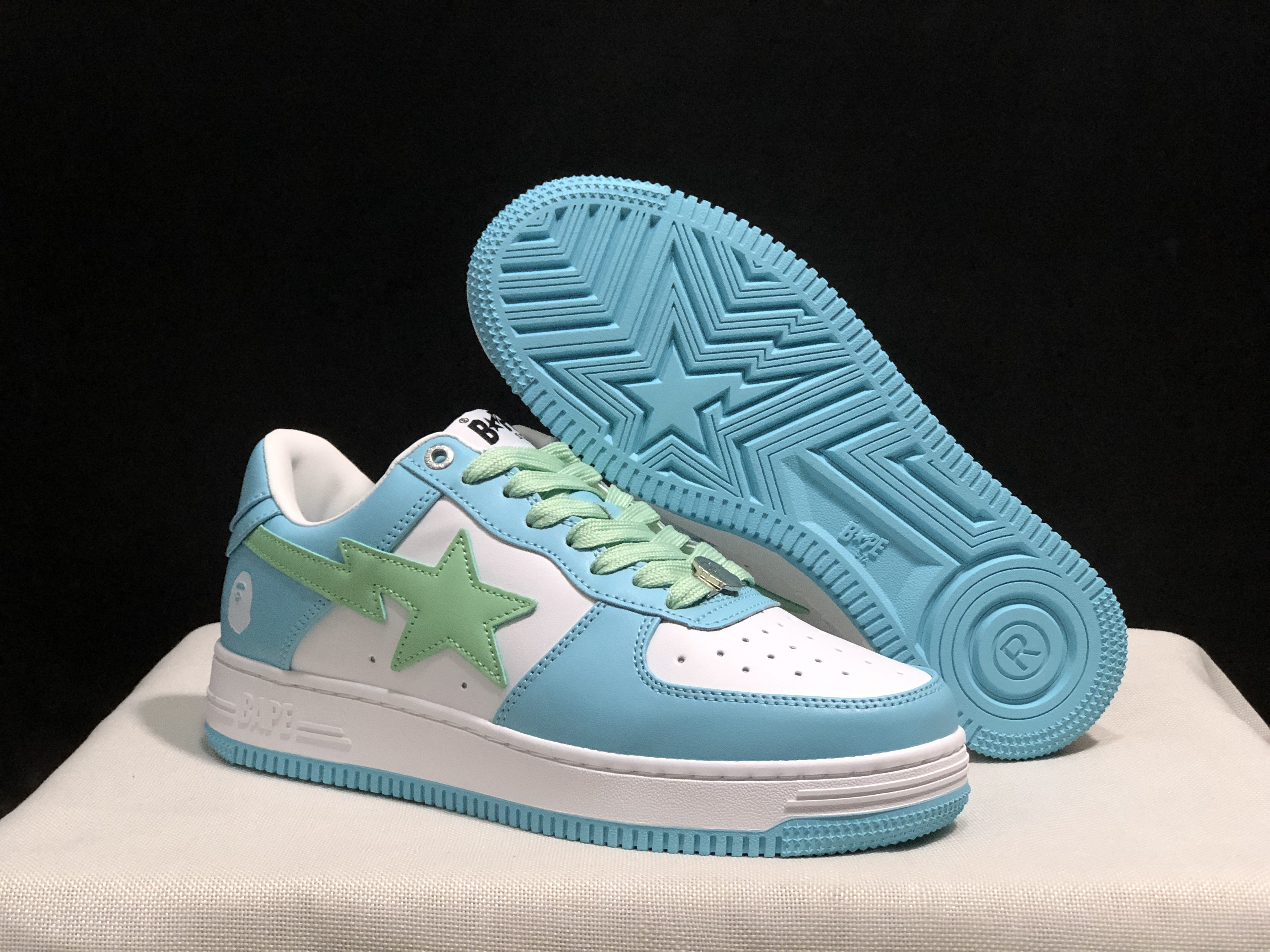 bape sta - Celeste Verde Blanco