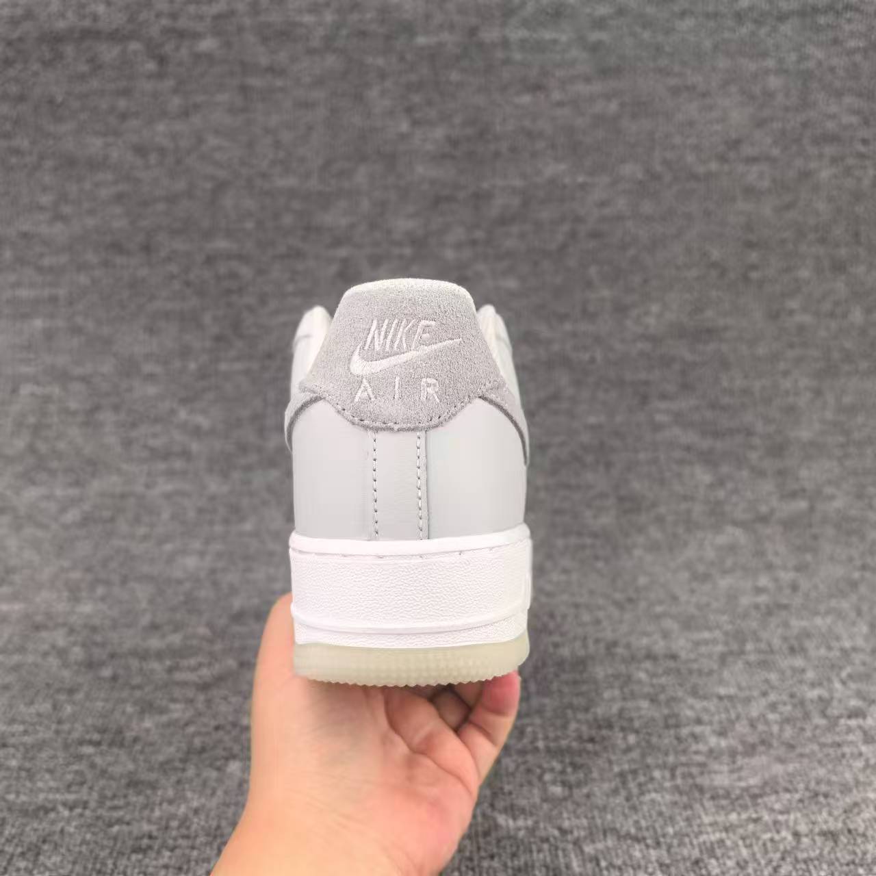 nike air force 1 - Gris Blanco
