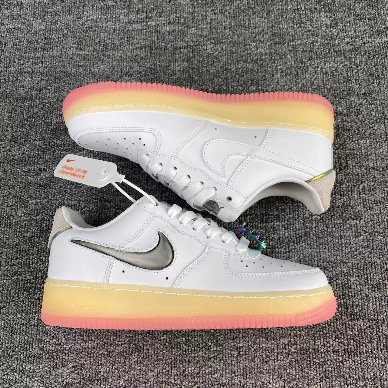 nike air force 1 - Blanco Negro Rosado