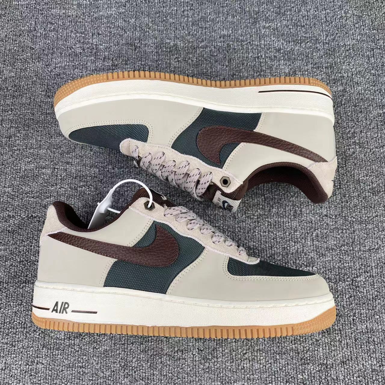 nike air force 1 - Gris Cafe Verde