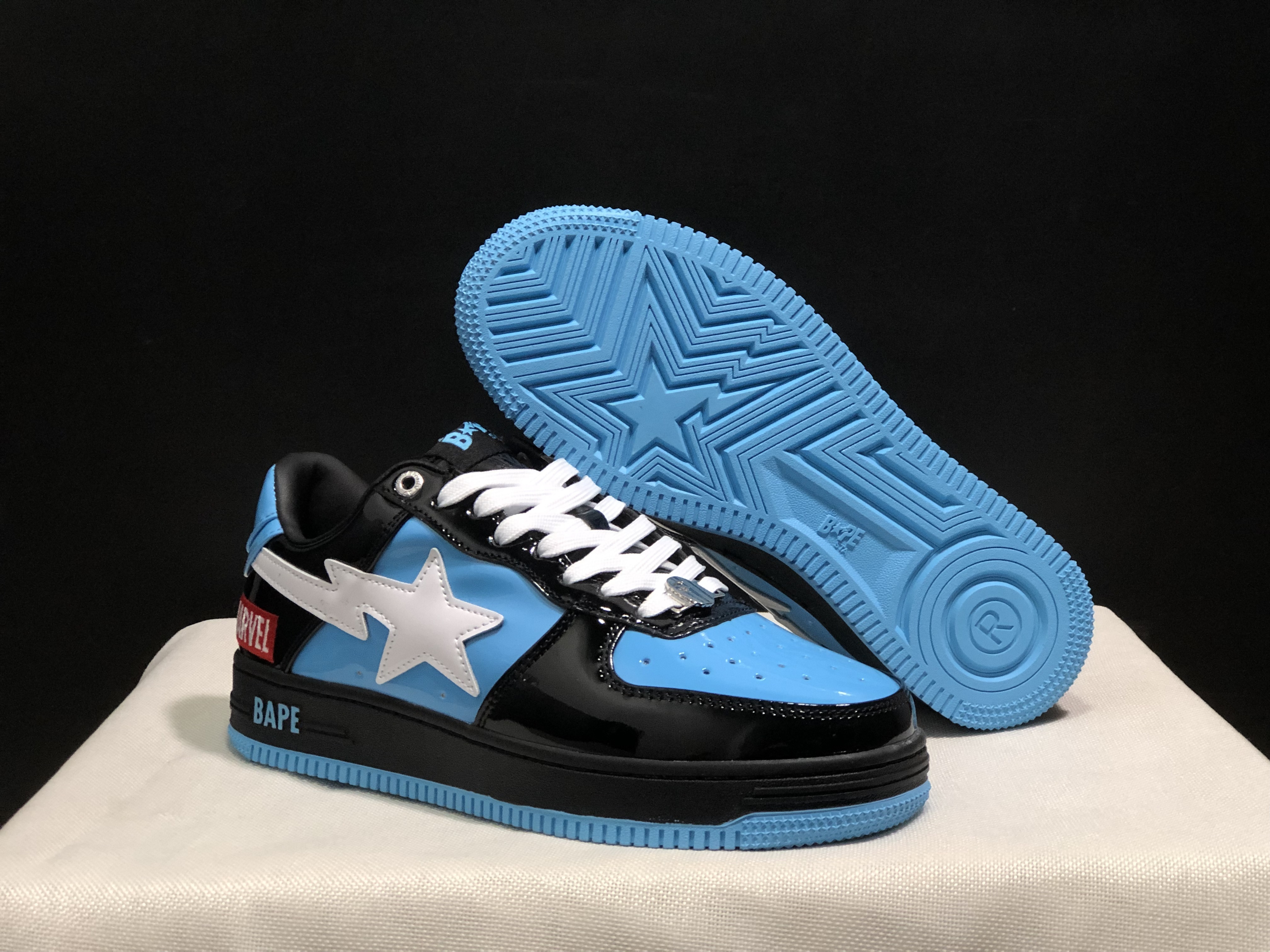 bape sta - Negro Celeste