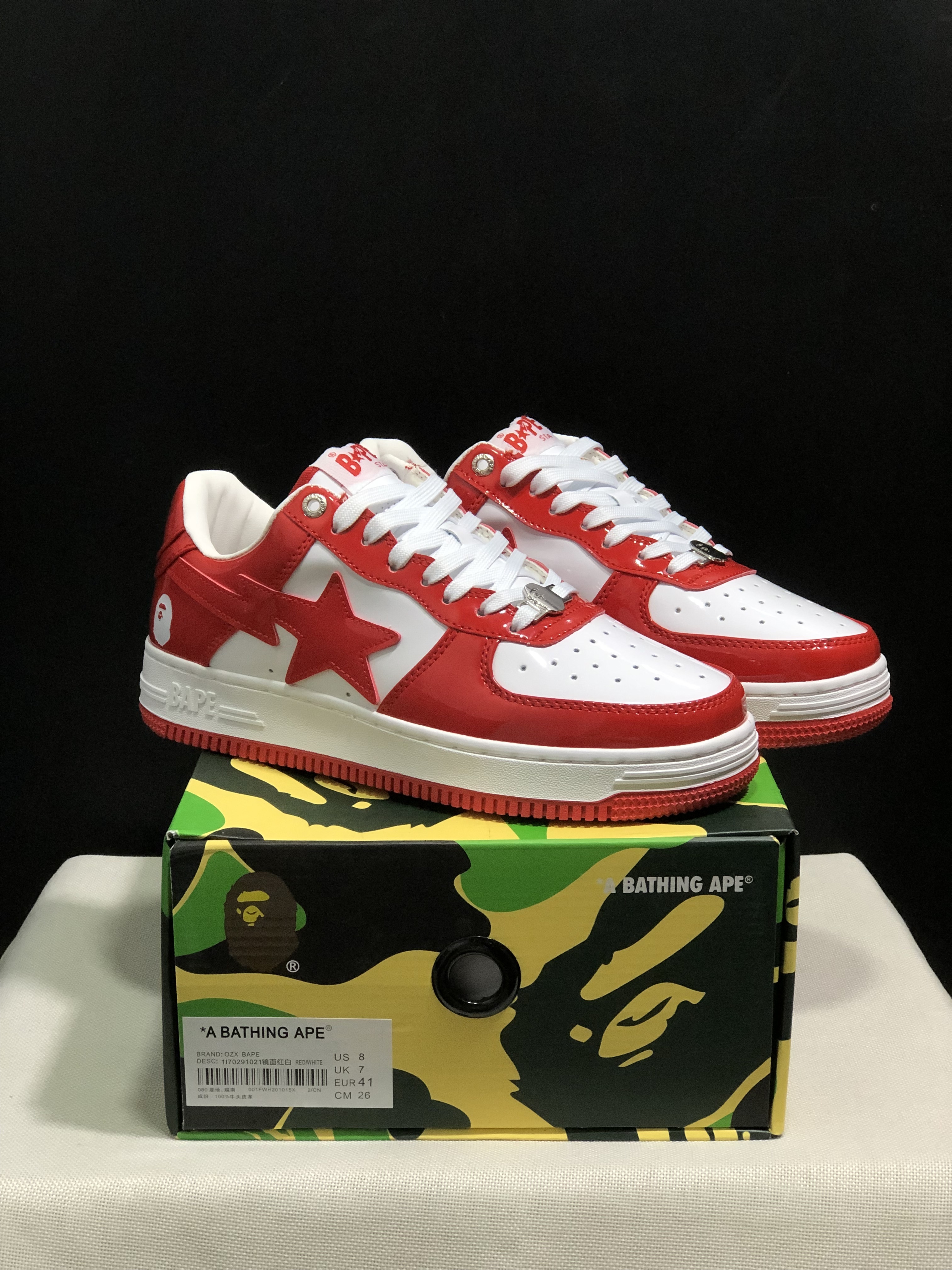 bape sta - Rojo Blanco
