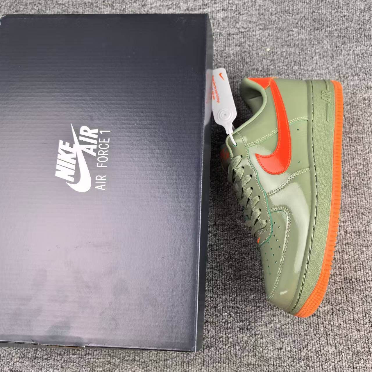 nike air force 1 - Verde Naranjo