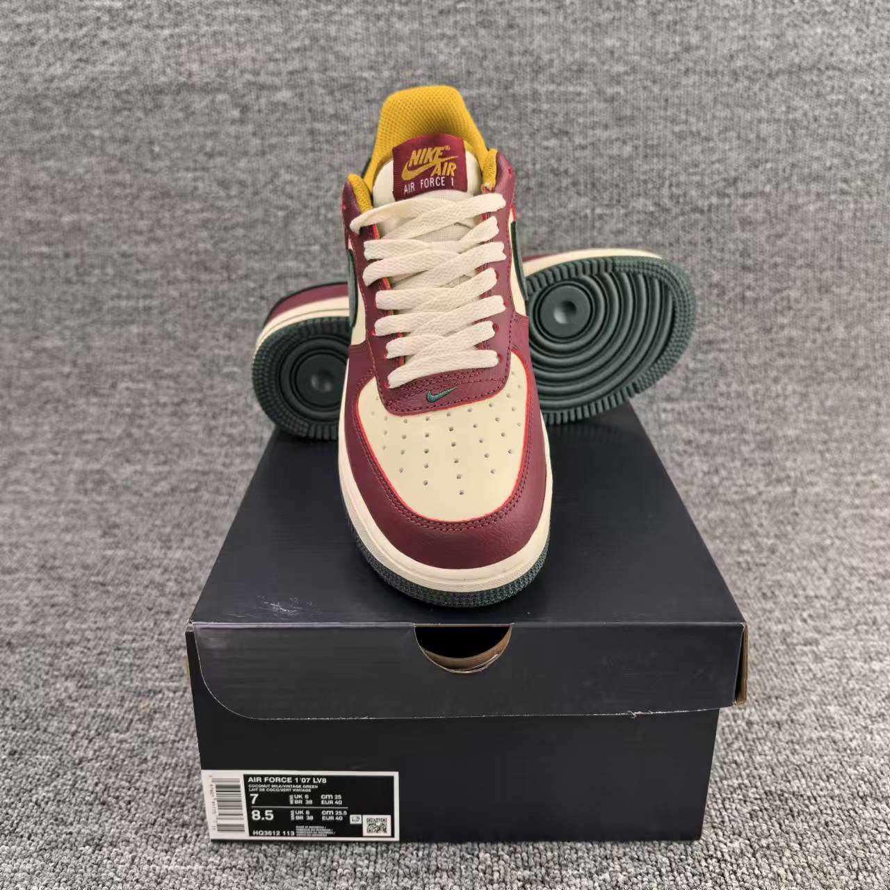nike air force 1 - Burdeo Verde Blanco