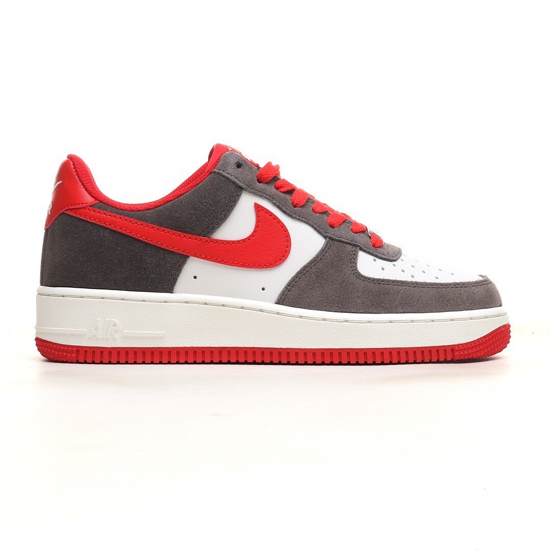 nike air force 1 - Gris Rojo Blanco