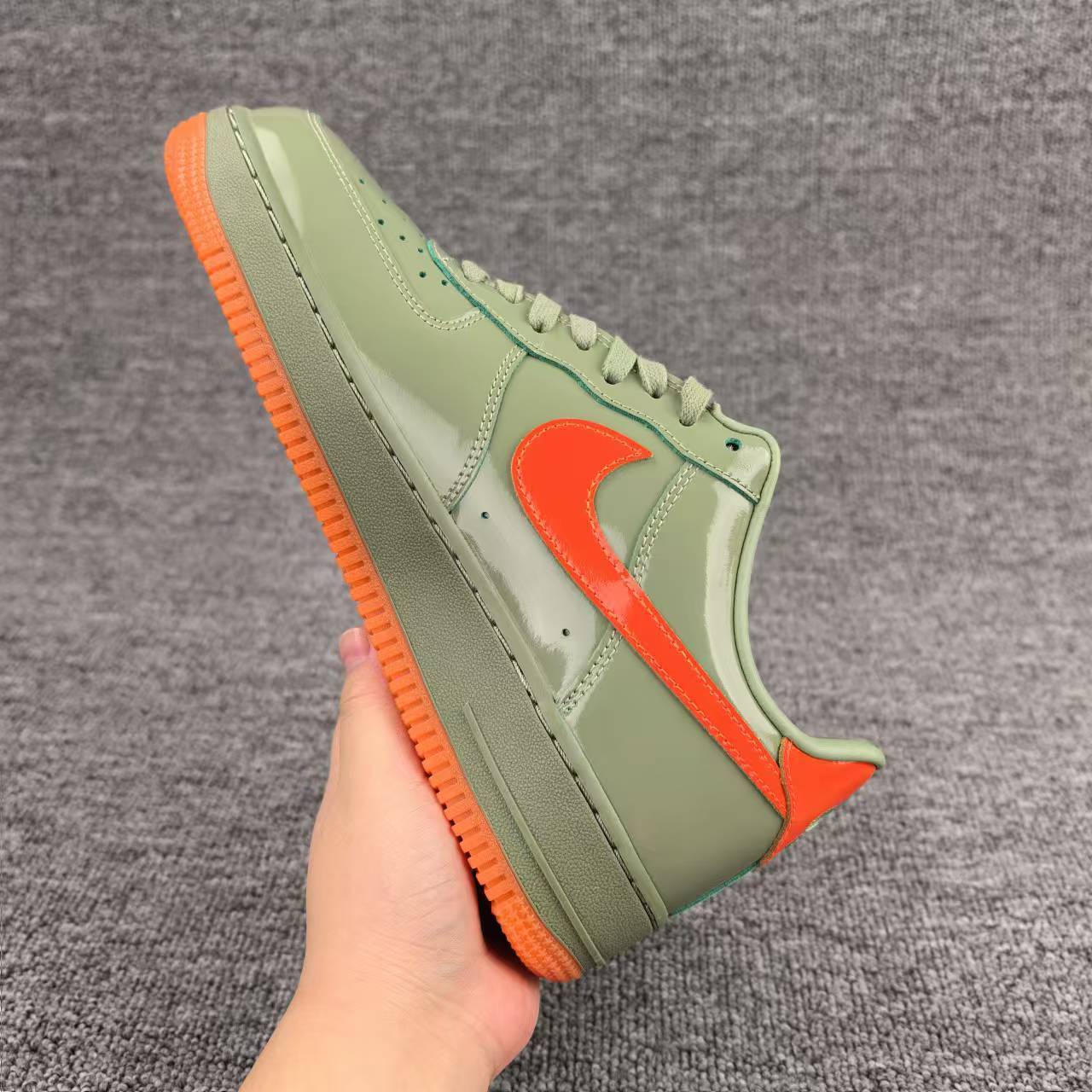 nike air force 1 - Verde Naranjo