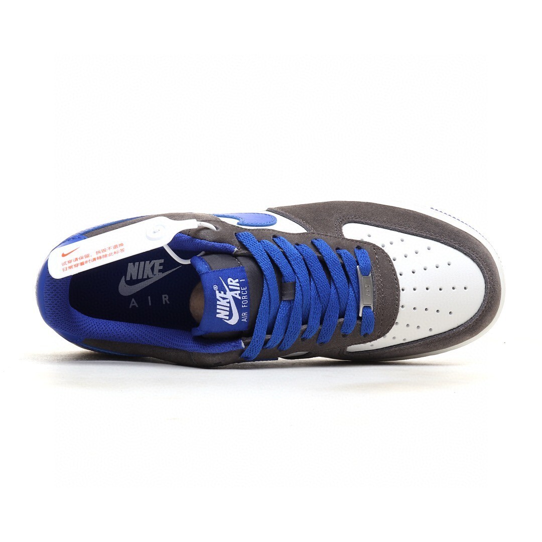nike air force 1 - Gris Azul Blanco