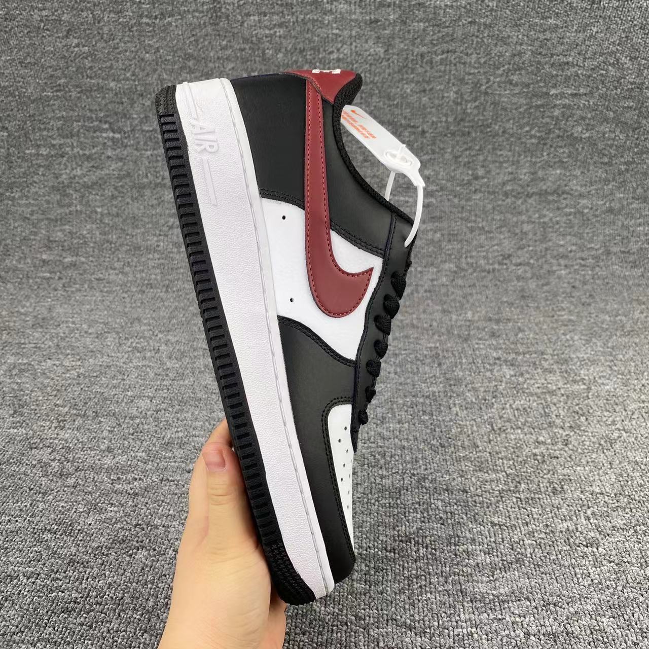 nike air force 1 - Blanco Negro Burdeo