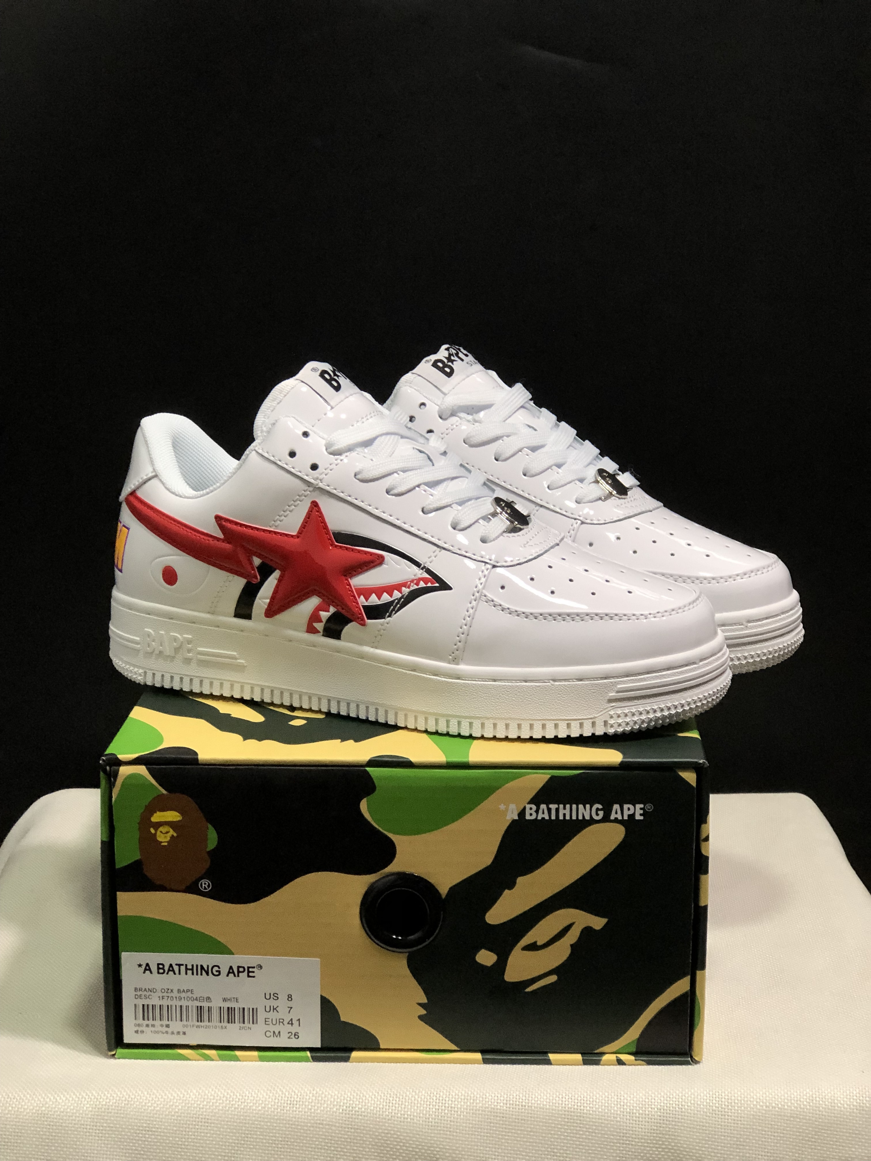 bape sta - Blanco Rojo
