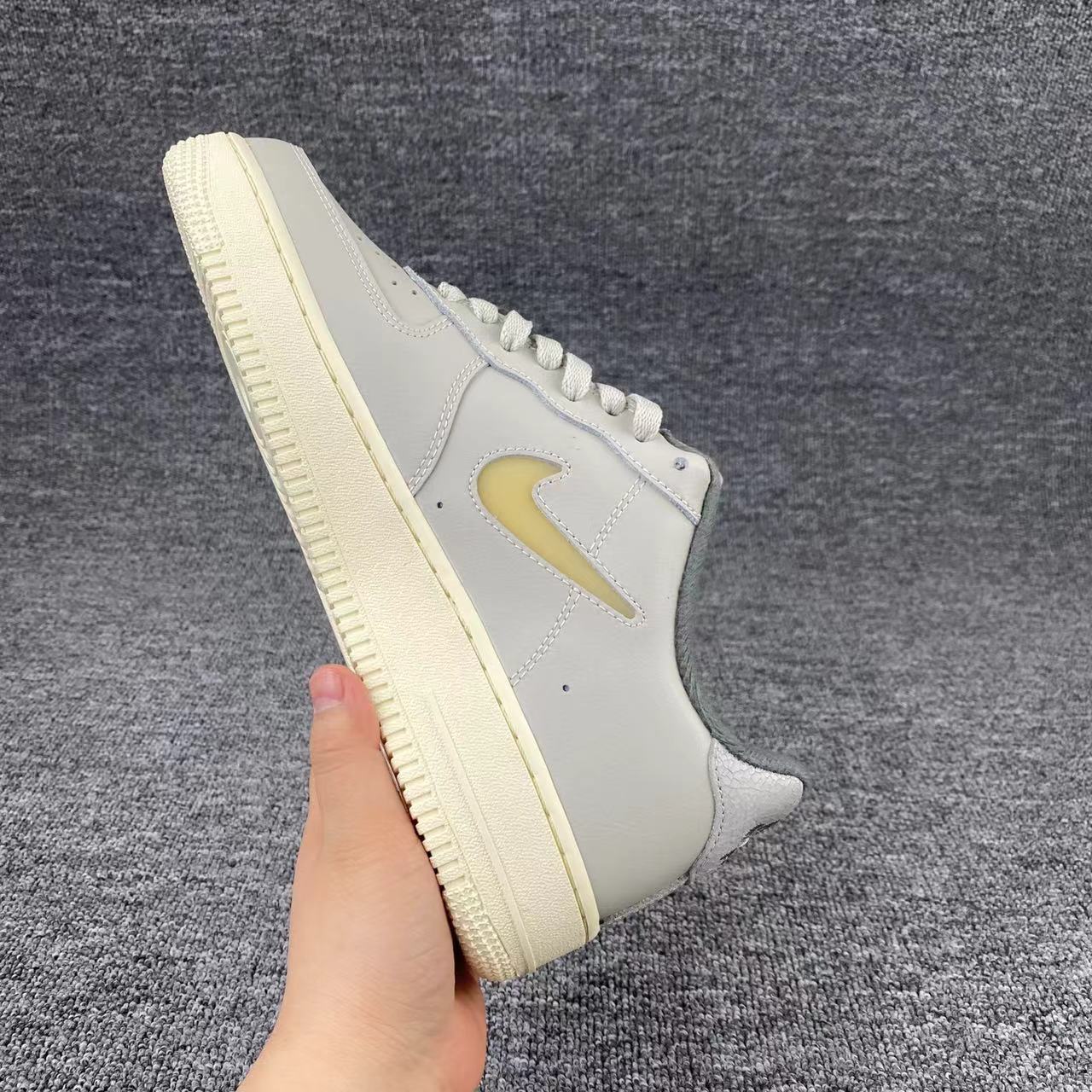 nike air force 1 - Gris Amarillo