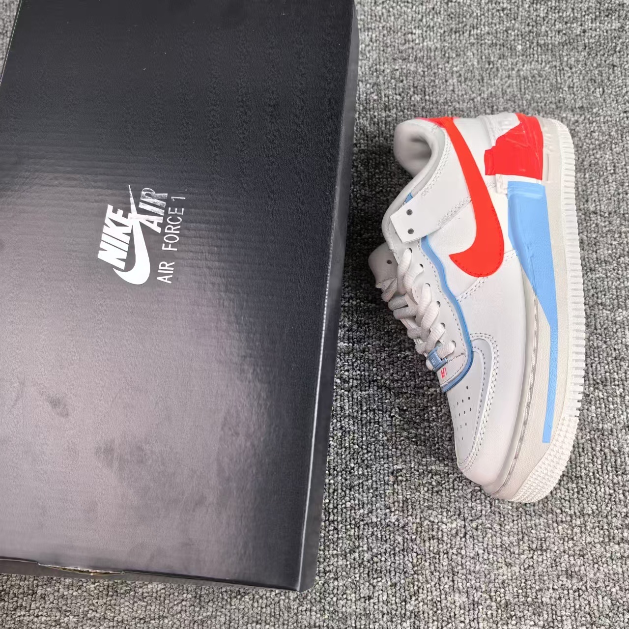 nike air force 1 - Blanco Rojo Celeste