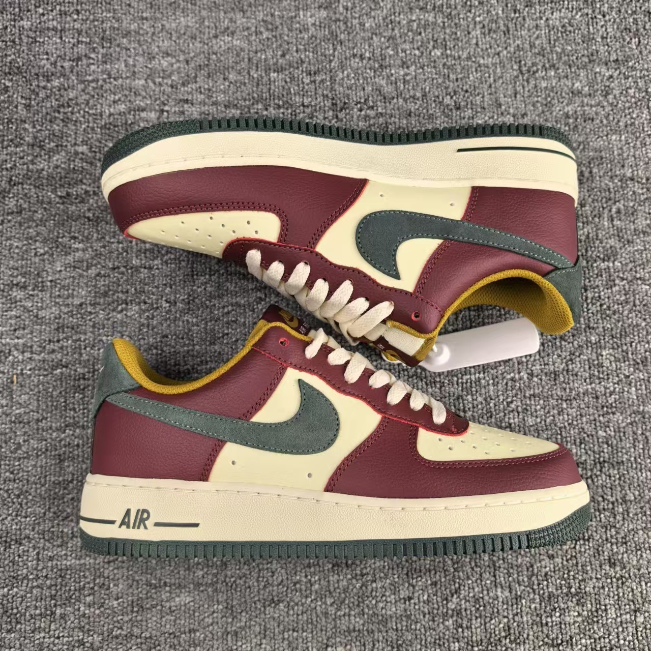 nike air force 1 - Burdeo Verde Blanco