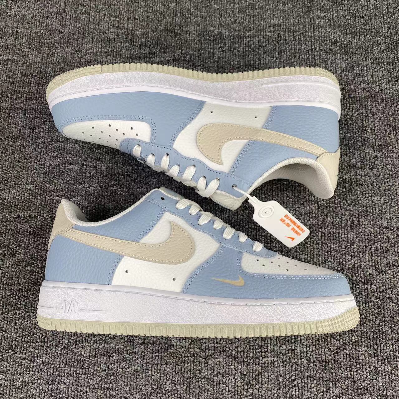 nike air force 1 - Celeste Gris Blanco