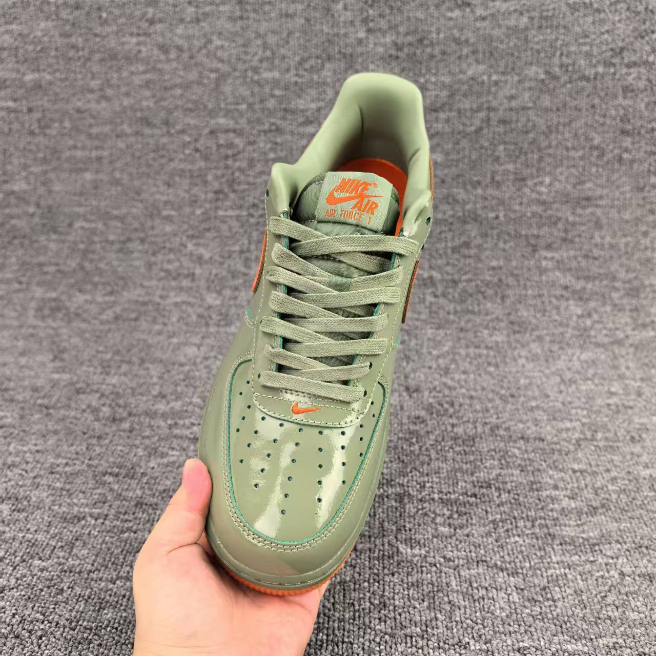 nike air force 1 - Verde Naranjo