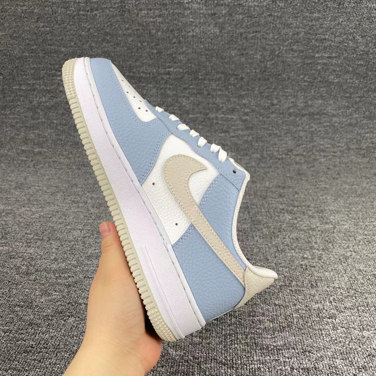 nike air force 1 - Celeste Gris Blanco