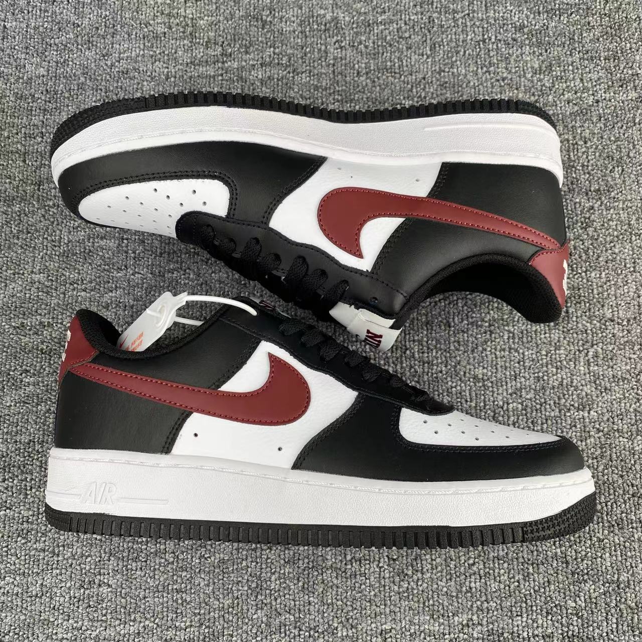 nike air force 1 - Blanco Negro Burdeo