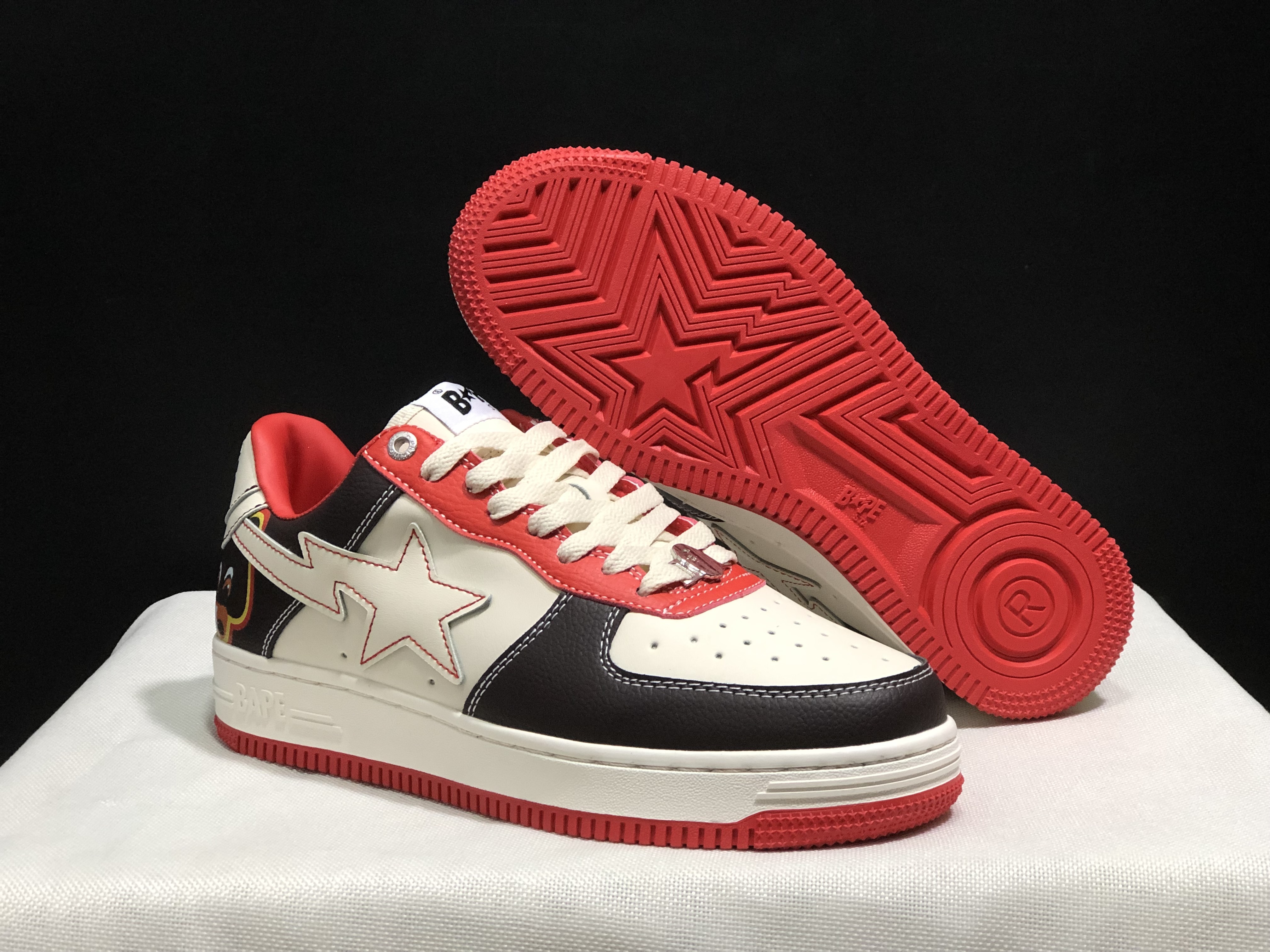 bape sta - Blanco Rojo Negro