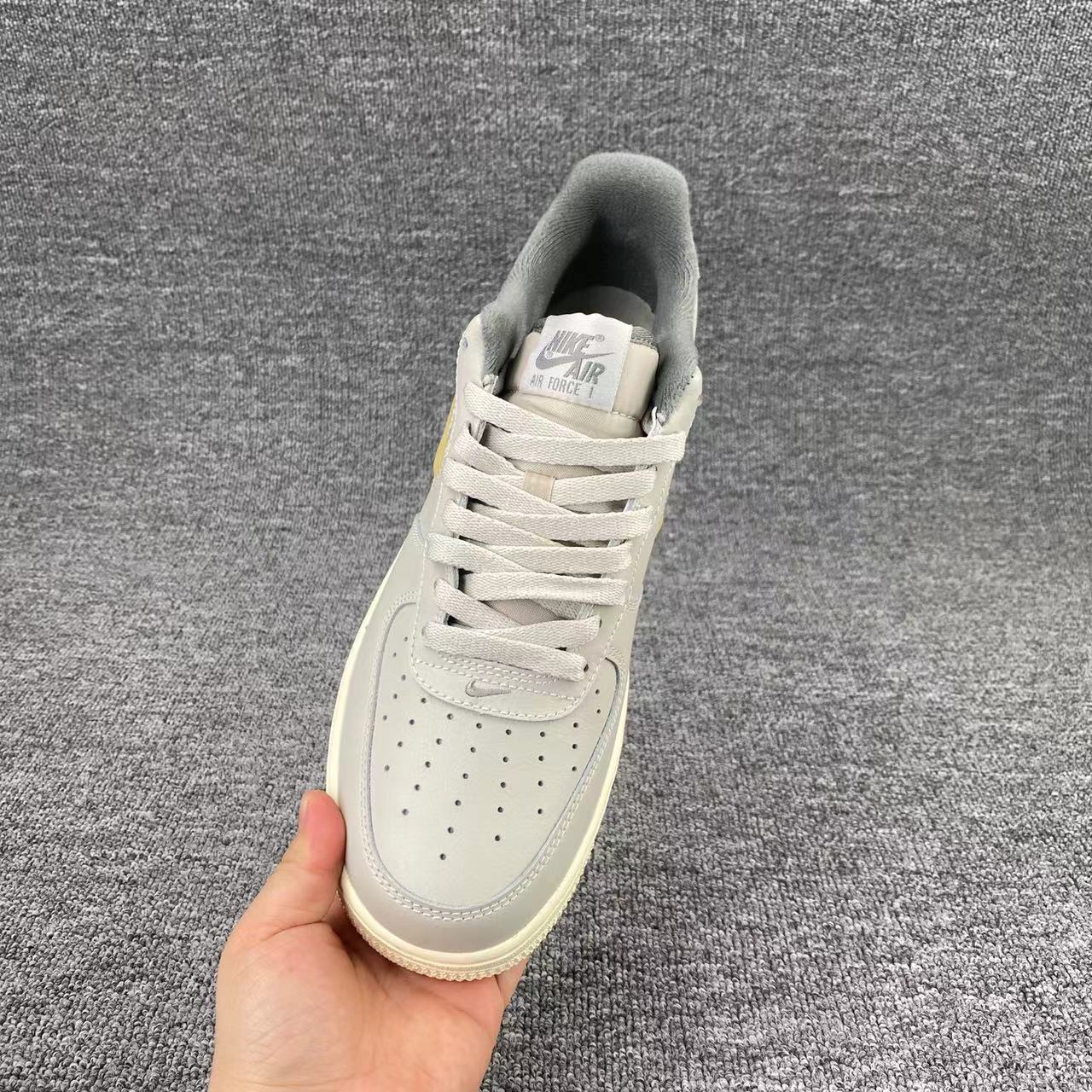 nike air force 1 - Gris Amarillo