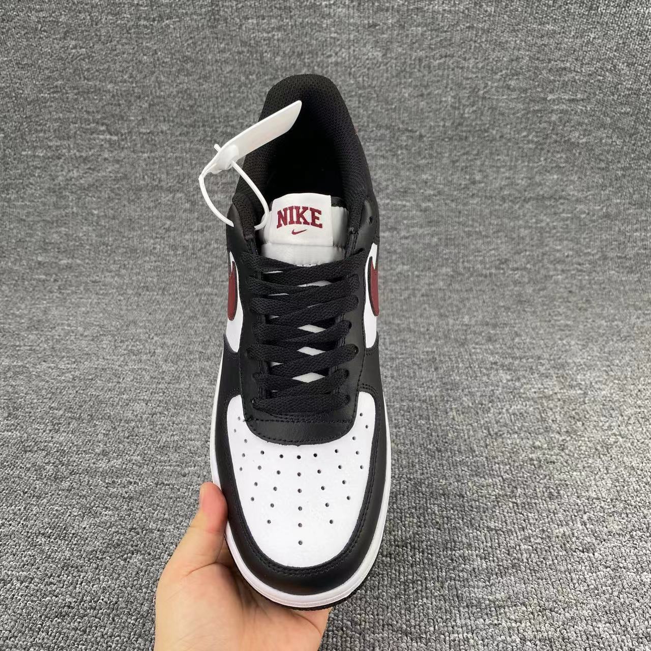 nike air force 1 - Blanco Negro Burdeo