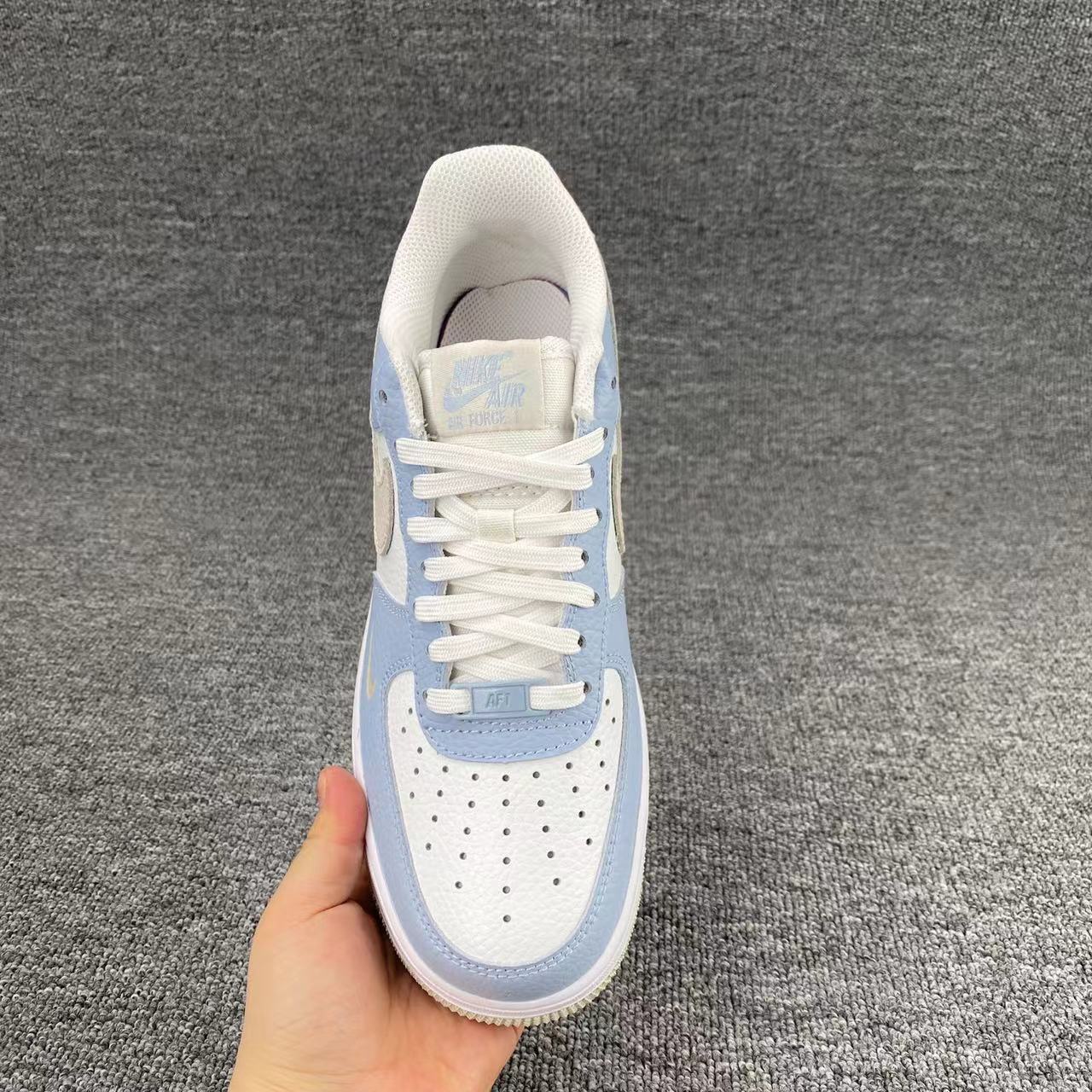 nike air force 1 - Celeste Gris Blanco