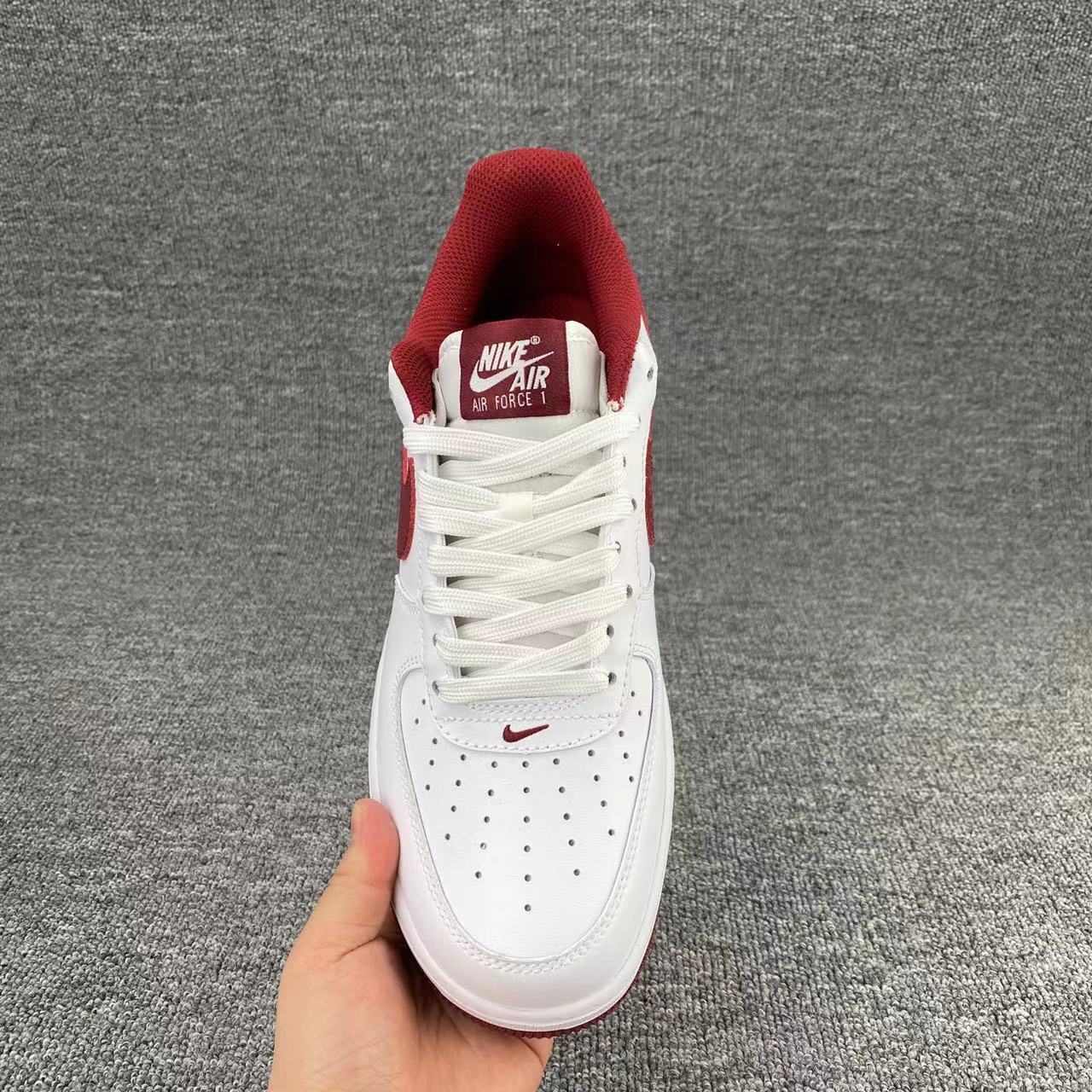 nike air force 1 - Blanco Burdeo