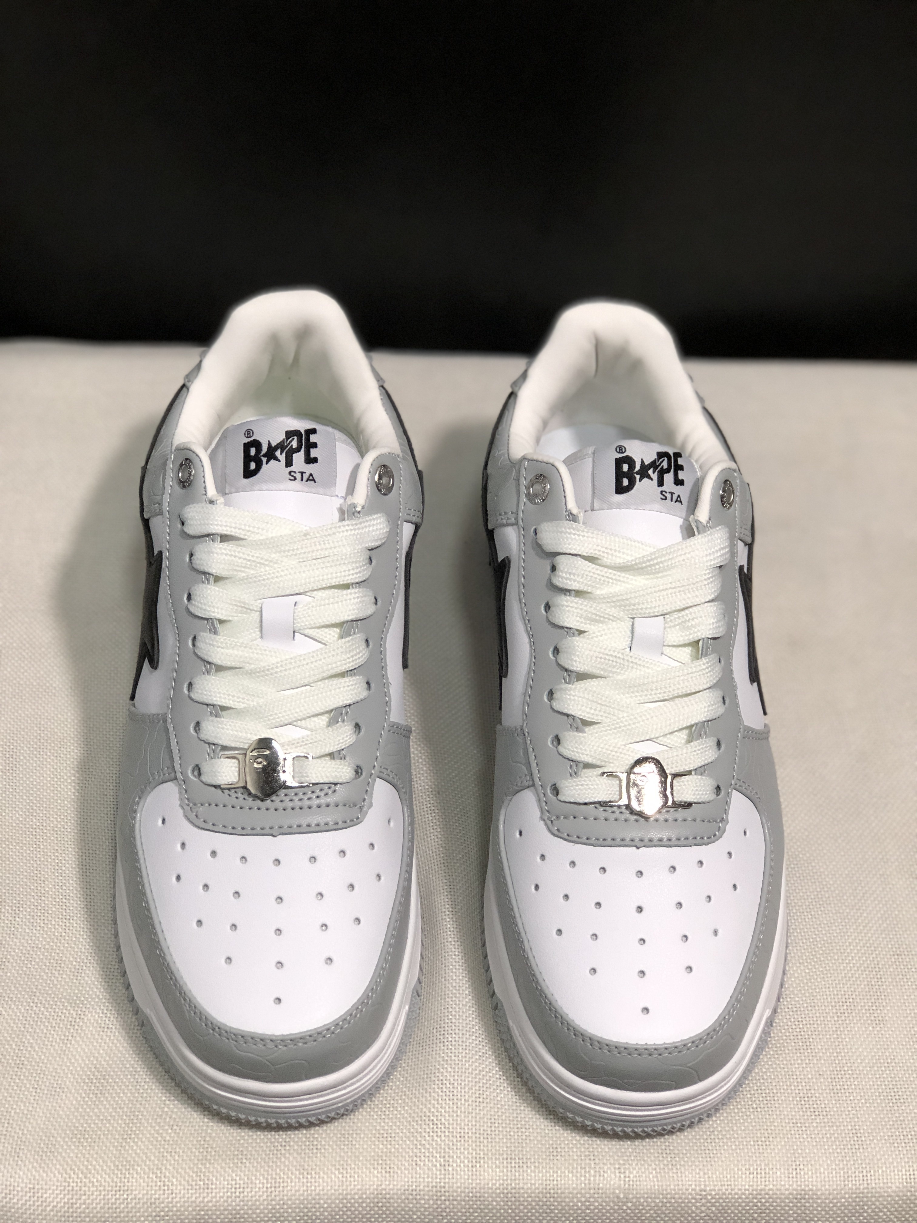 bape sta - Gris Blanco