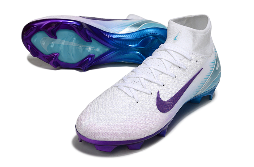 nike mercurial superfly - Blanco Azul Plateado
