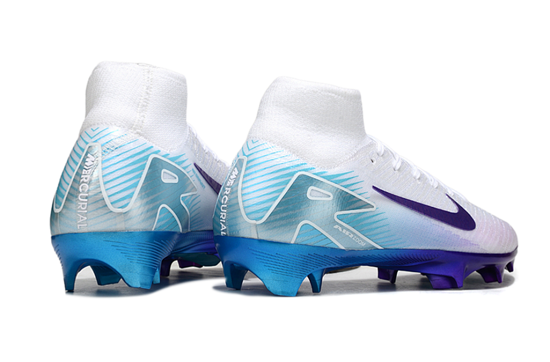 nike mercurial superfly - Blanco Azul Plateado