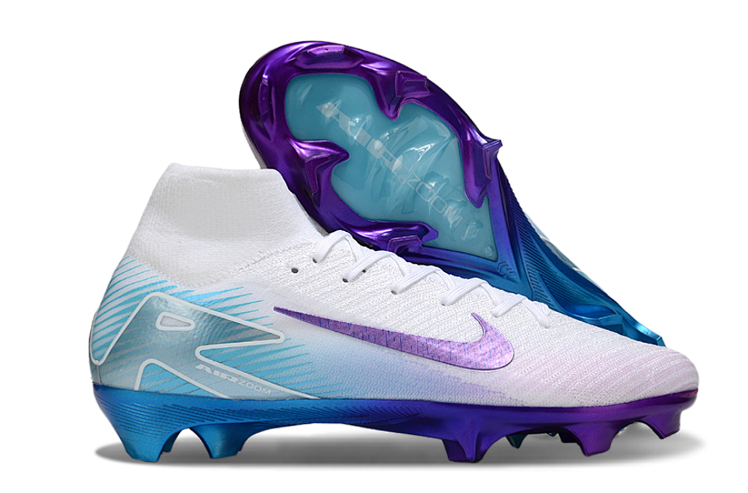 nike mercurial superfly - Blanco Azul Plateado