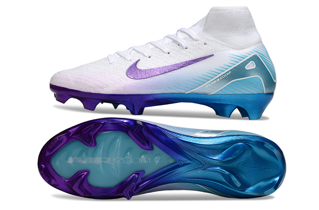 nike mercurial superfly - Blanco Azul Plateado