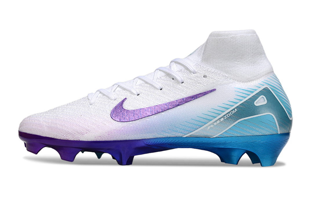 nike mercurial superfly - Blanco Azul Plateado