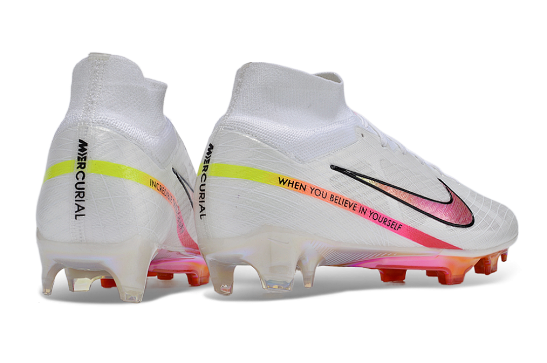nike mercurial superfly - Blanco Rosado Naranjo Verde Negro