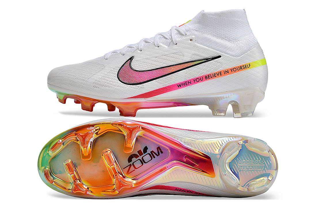 nike mercurial superfly - Blanco Rosado Naranjo Verde Negro