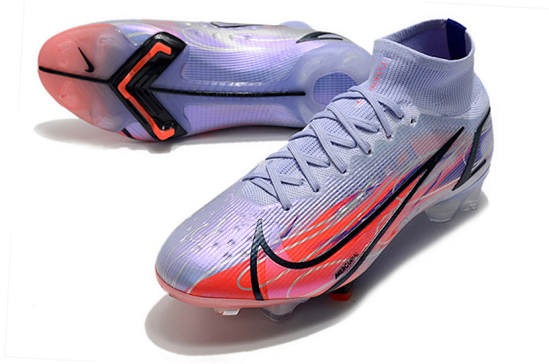 nike mercurial superfly - Gris Morado Rosado Azul