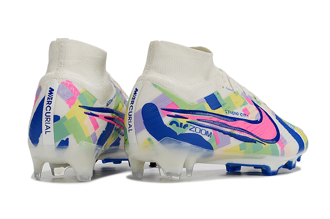 nike mercurial superfly - Blanco Azul Rosado Verde Amarillo