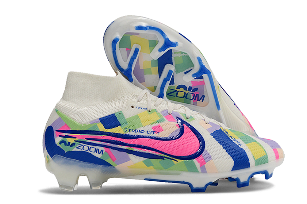 nike mercurial superfly - Blanco Azul Rosado Verde Amarillo