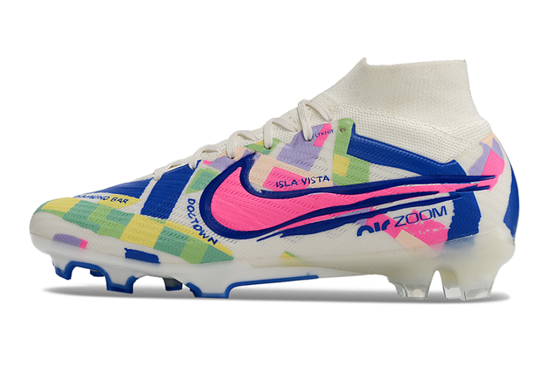 nike mercurial superfly - Blanco Azul Rosado Verde Amarillo