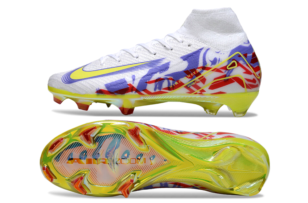 nike mercurial superfly - Blanco Morado Rojo Amarillo