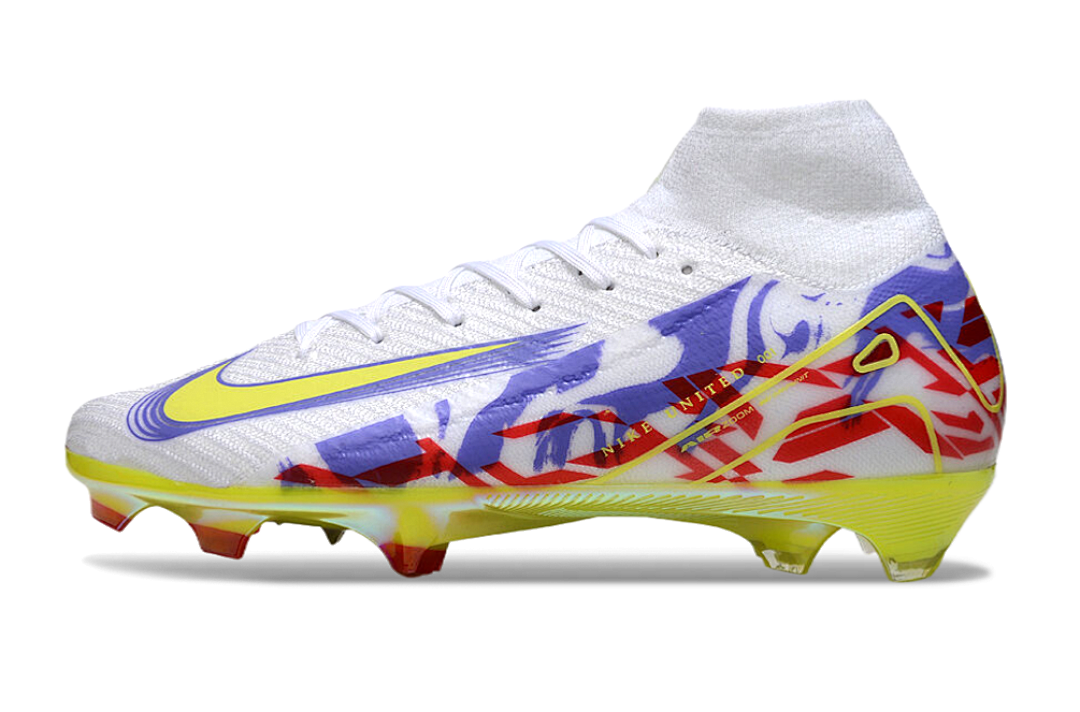 nike mercurial superfly - Blanco Morado Rojo Amarillo