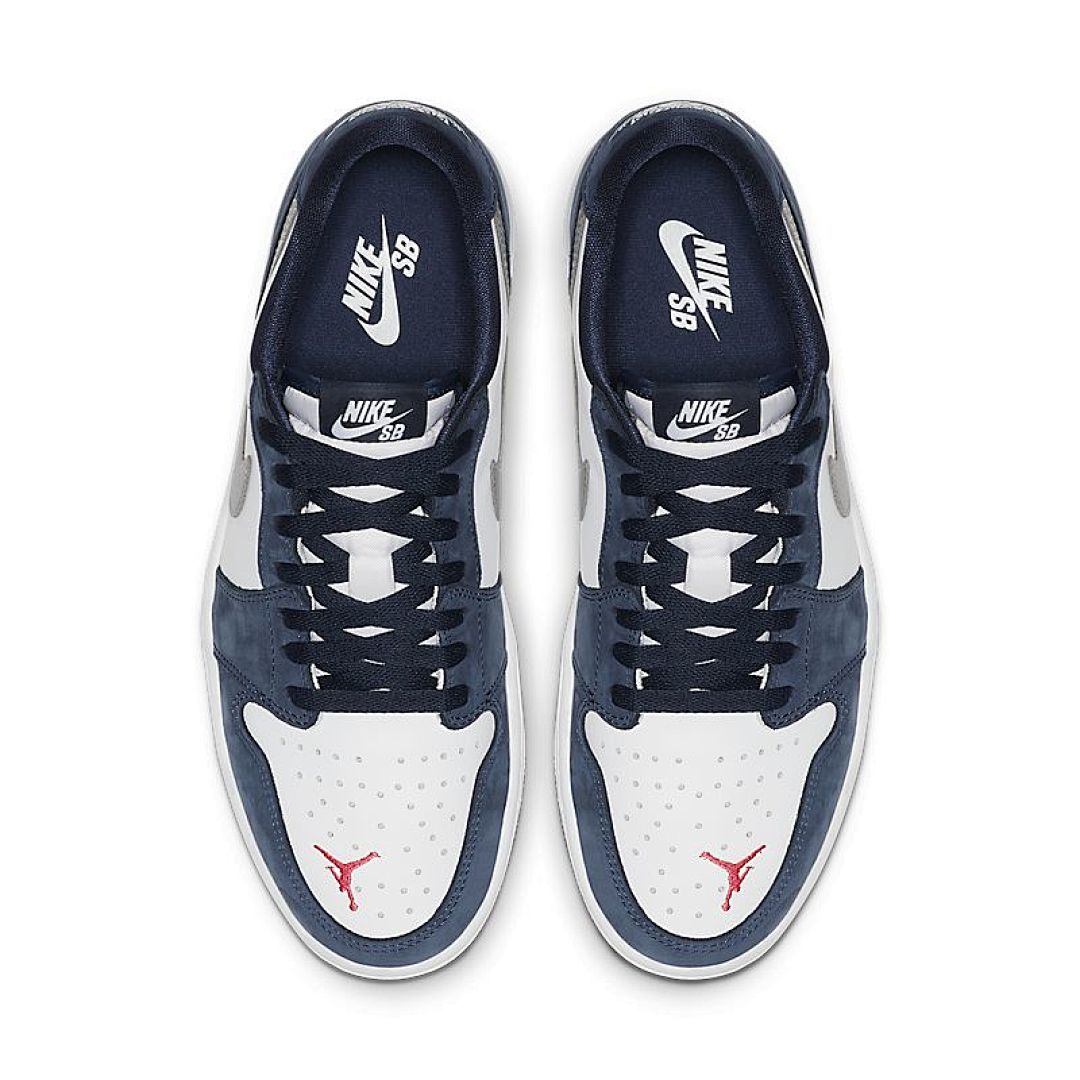 jordan air jordan 1 retro low - Azul Blanco Plateado