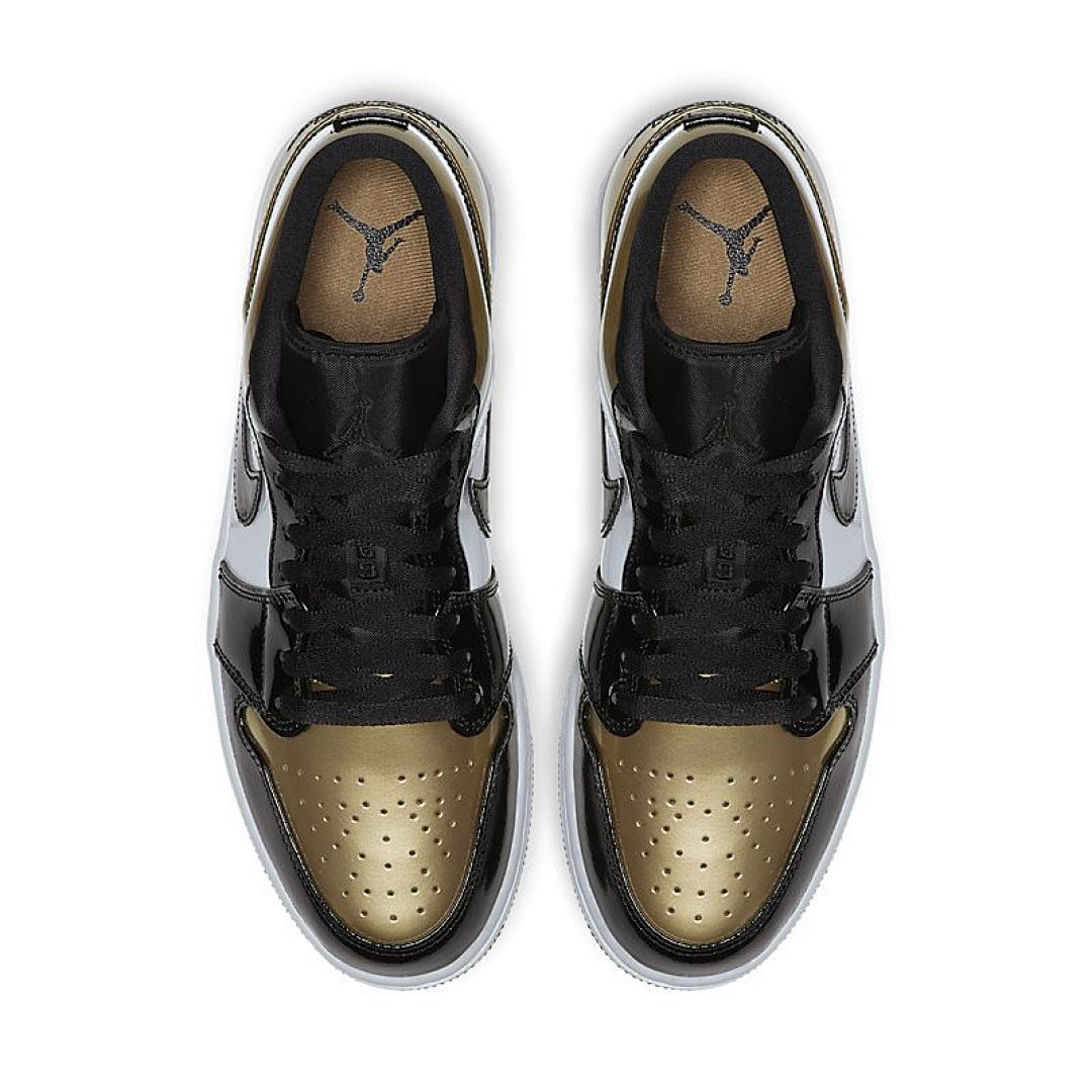 jordan air jordan 1 retro low - Negro Dorado Blanco