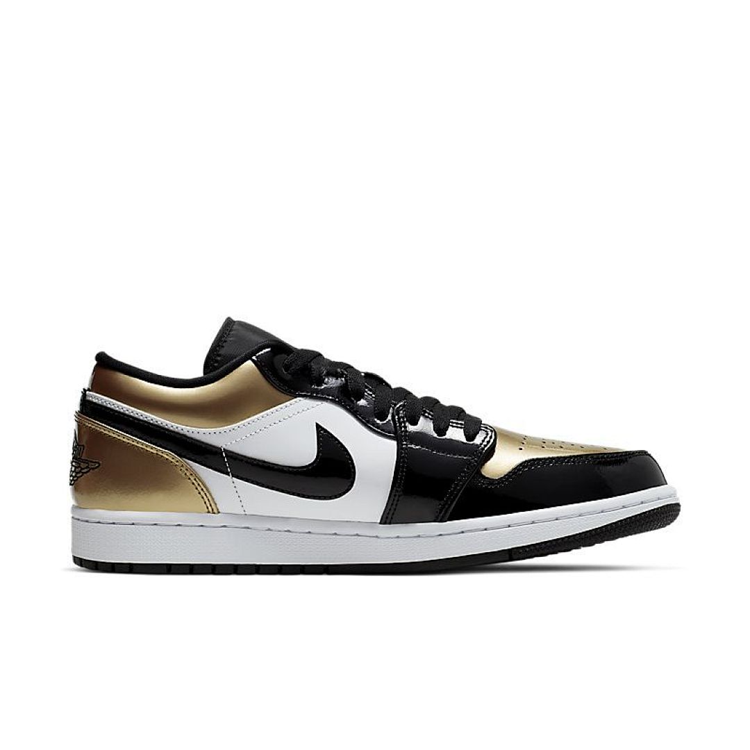 jordan air jordan 1 retro low - Negro Dorado Blanco