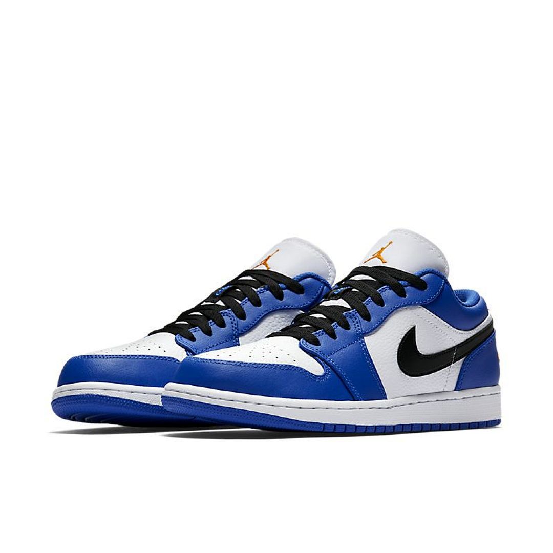 jordan air jordan 1 retro low - Azul Blanco Dorado