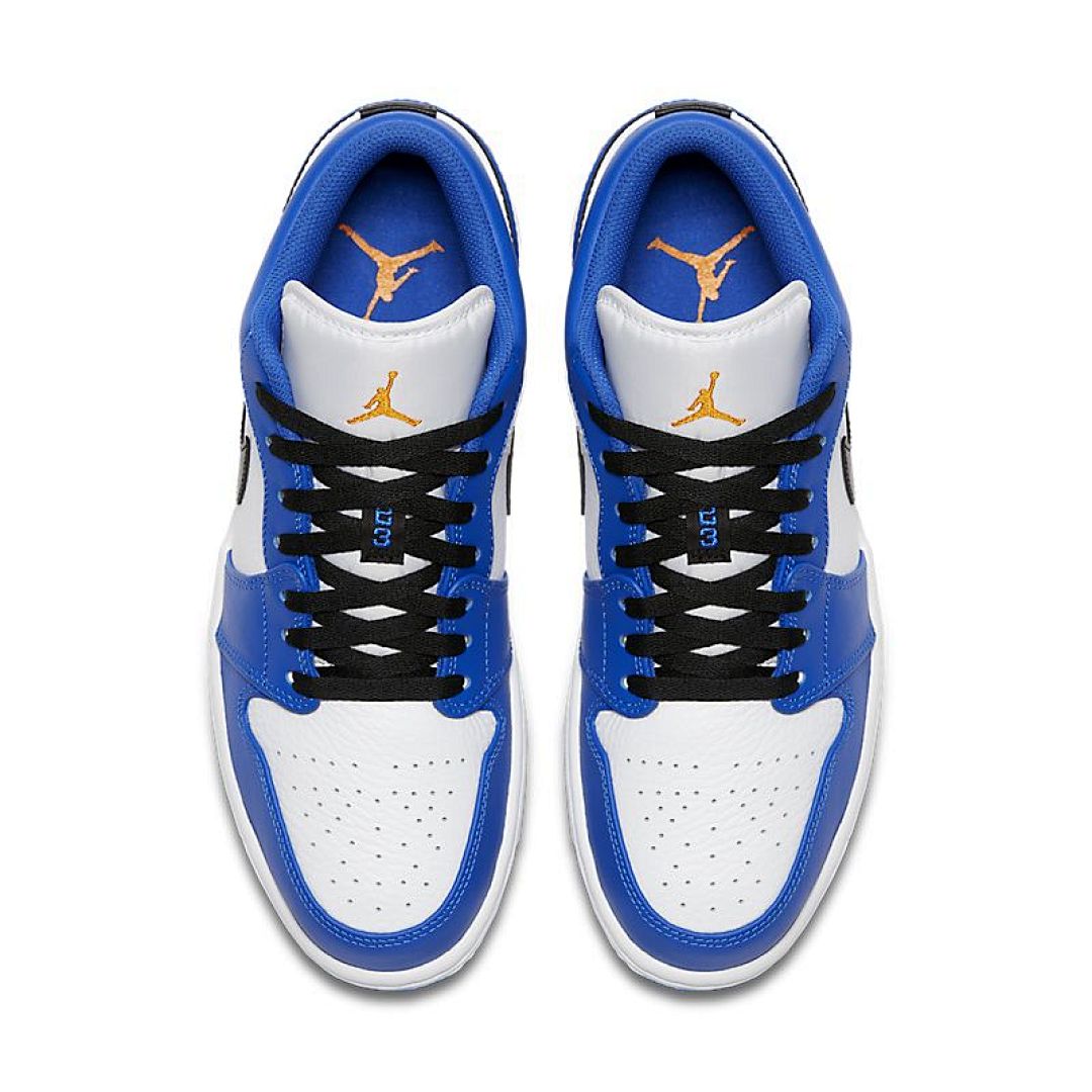 jordan air jordan 1 retro low - Azul Blanco Dorado