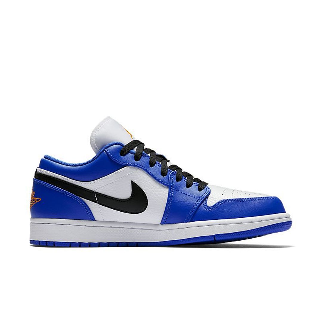 jordan air jordan 1 retro low - Azul Blanco Dorado