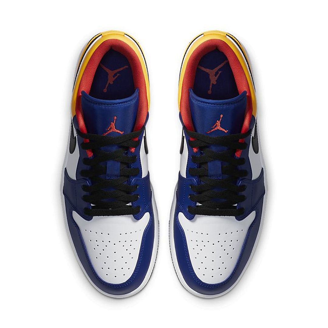 jordan air jordan 1 retro low - Azul Amarillo Blanco